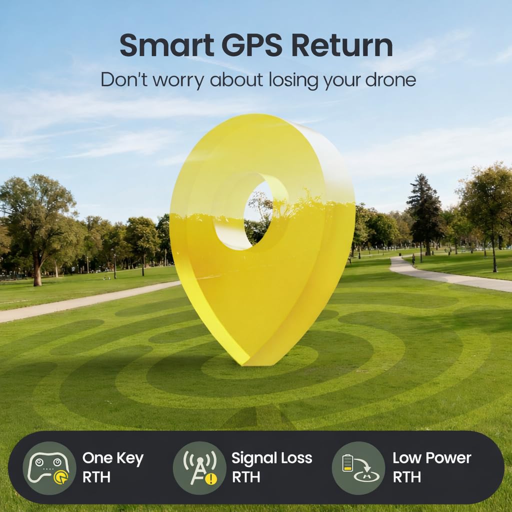 Holy Stone HS175D GPS Drone with 4K Camera for Adults, Under 249g, Foldable RC Quadcopter with Auto Return, 46 Mins Long Flight, Follow Me, Brushless Motor, Circle Fly, Waypoint Fly, Altitude Hold