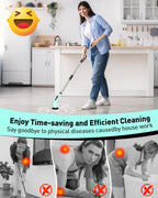Electric Spin Scrubber for Cleaning Bathroom, Shower Scrubber Cordless Cleaning Brush with IPX7 Waterproof & 2 Speed, 3 Brush Heads, Bathroom Cleaning Supplies for Shower Tub Tile Toilet Grey