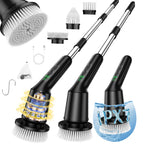 Electric Spin Scrubber for Cleaning Bathroom, Shower Scrubber Cordless Cleaning Brush with IPX7 Waterproof & 2 Speed, 3 Brush Heads, Bathroom Cleaning Supplies for Shower Tub Tile Toilet Grey