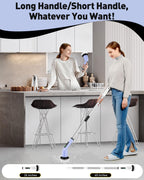Electric Spin Scrubber for Cleaning Bathroom, Shower Scrubber Cordless Cleaning Brush with IPX7 Waterproof & 2 Speed, 3 Brush Heads, Bathroom Cleaning Supplies for Shower Tub Tile Toilet Grey
