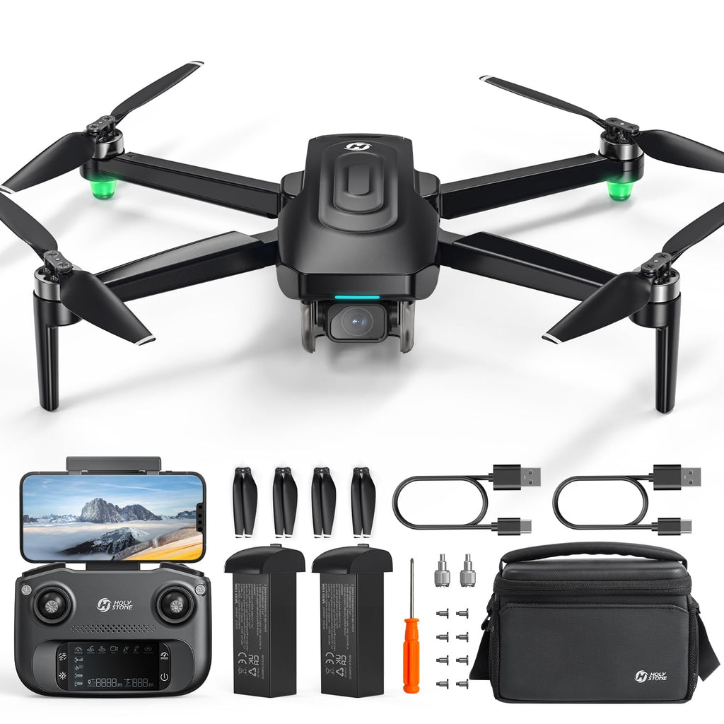 Holy Stone HS175D GPS Drone with 4K Camera for Adults, Under 249g, Foldable RC Quadcopter with Auto Return, 46 Mins Long Flight, Follow Me, Brushless Motor, Circle Fly, Waypoint Fly, Altitude Hold