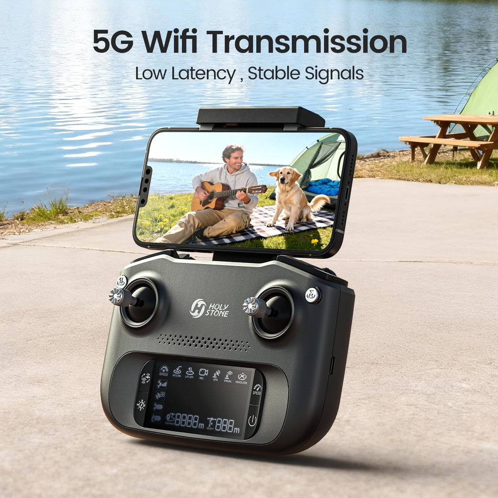 Holy Stone HS175D GPS Drone with 4K Camera for Adults, Under 249g, Foldable RC Quadcopter with Auto Return, 46 Mins Long Flight, Follow Me, Brushless Motor, Circle Fly, Waypoint Fly, Altitude Hold