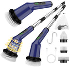 Electric Spin Scrubber for Cleaning Bathroom, Shower Scrubber Cordless Cleaning Brush with IPX7 Waterproof & 2 Speed, 3 Brush Heads, Bathroom Cleaning Supplies for Shower Tub Tile Toilet Grey