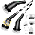 Electric Spin Scrubber for Cleaning Bathroom, Shower Scrubber Cordless Cleaning Brush with IPX7 Waterproof & 2 Speed, 3 Brush Heads, Bathroom Cleaning Supplies for Shower Tub Tile Toilet Grey
