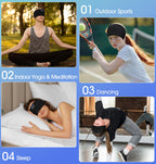 TOPOINT Sleep Headphones Headband Bluetooth 5.4, Sports Headband Earphones Sleeping Bluetooth Wireless with USB C for Women Men Sports Gifts Workout Jogging Yoga Insomnia Air Travel Meditation